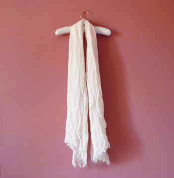 Foulard etole accessoire mode rose irrisé TBE