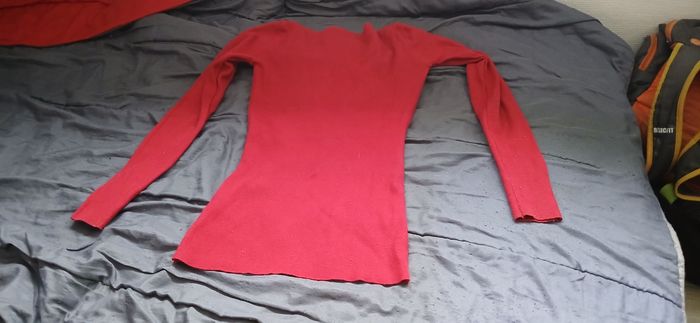 Pull chat rouge - photo numéro 2