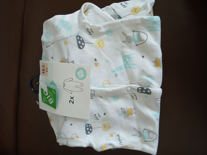lot 2 pyjamas en coton garcon tex baby 67 cm 6 mois - photo numéro 1