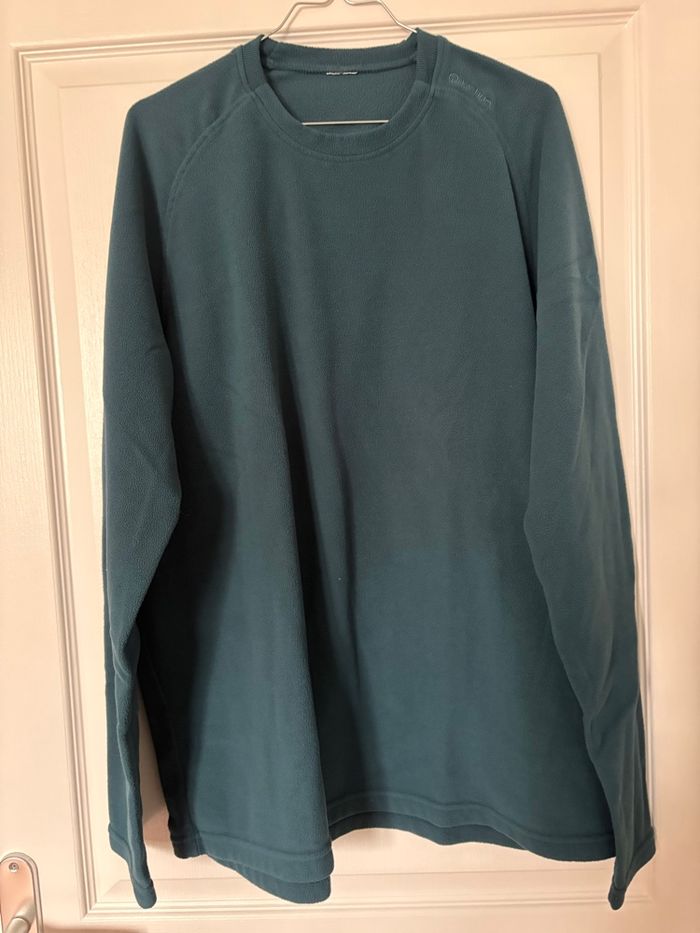 Pull polaire homme vert