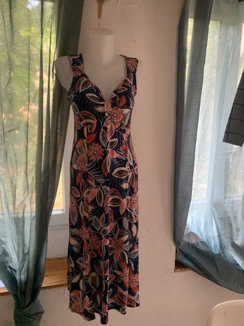 Robe été bleu bonheur longue taille 42/44