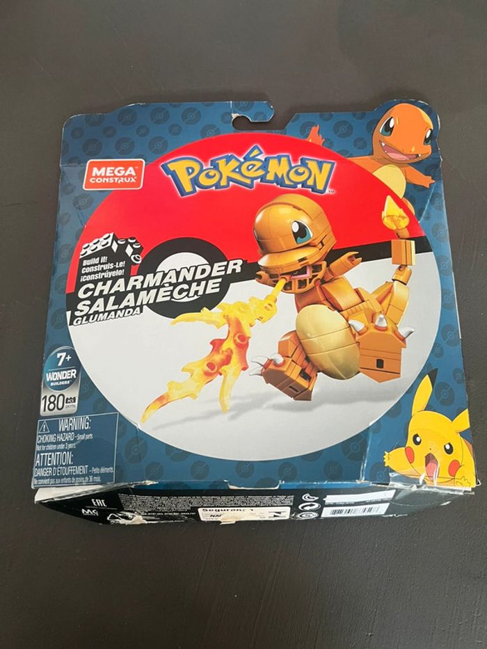MEGA Pokémon Figurine Action Salamèche 14 cm, Jeu De Briques De Construction