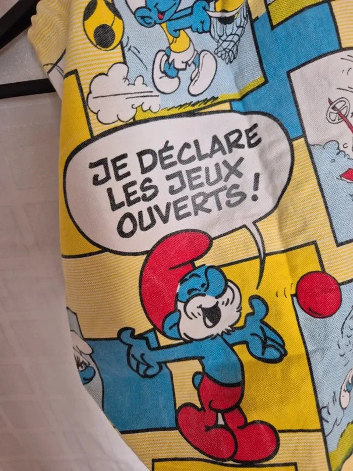 sac polochon vintage schtroumpf - photo numéro 4