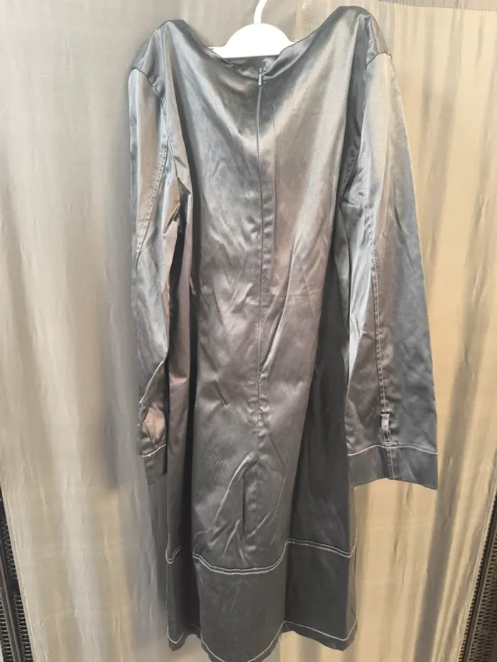 robe noir effet soie au toucher femme Taille 2 Lumineux - photo numéro 2