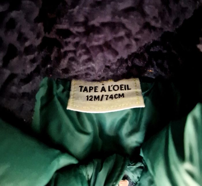 Doudoune verte taille 12 mois - photo numéro 3