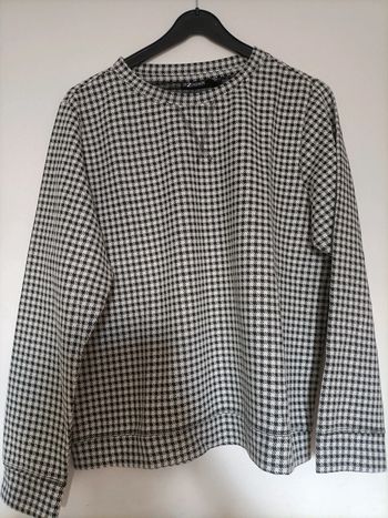 Pull damier noir et blanc – Taille M