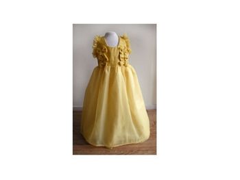 Déguisement princesse jaune robe longue carnaval  4-6 ans