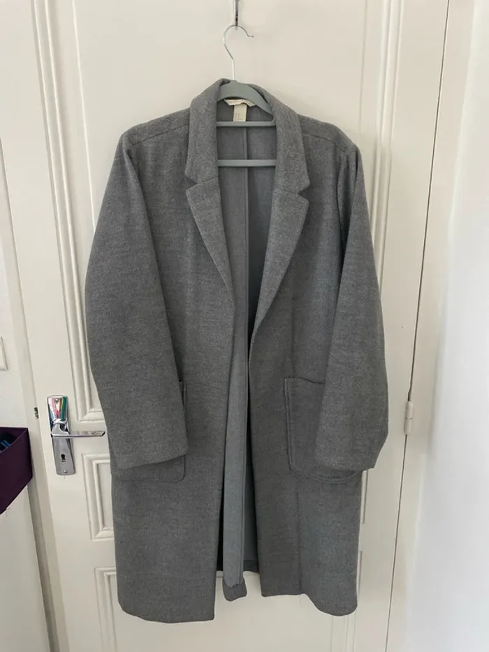 Manteau long gris H&M