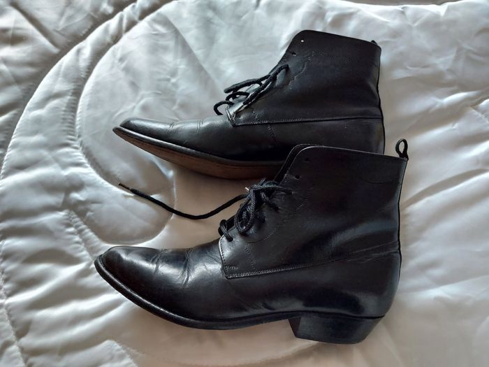 Bottines en cuir véritable – Style vintage chic Pointure 41 - photo numéro 7