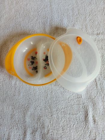 Assiette avec couvercle micro-ondes tigex