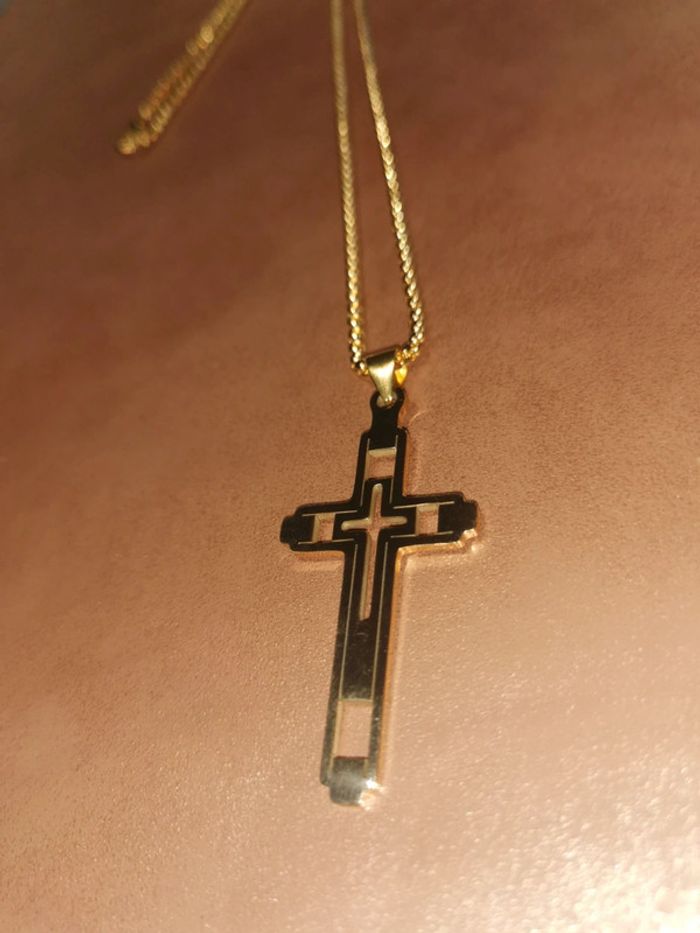 Collier et pendentif spirituel croix chrétienne - photo numéro 3