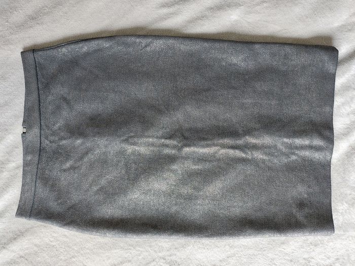 Jupe crayon Zara Trafaluc gris brillant taille M - photo numéro 5