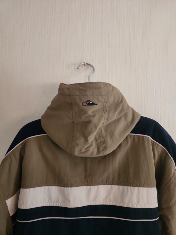 Doudoune Quiksilver bleu marine beige et blanc 14 ans - photo numéro 10