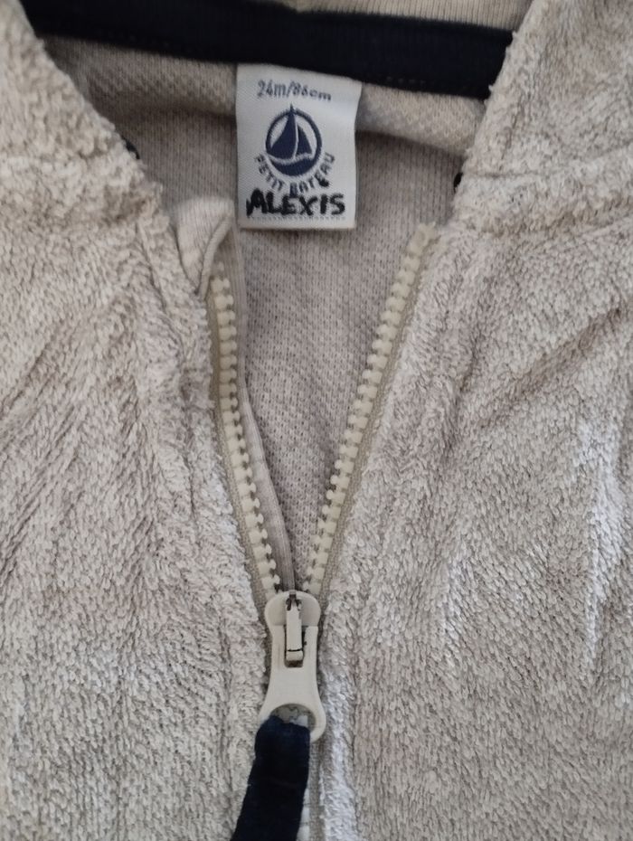 Sweat zippé Petit bateau 18/24 mois - photo numéro 3
