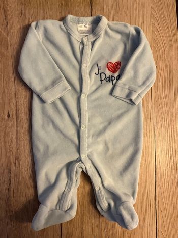 Pyjama velours j’aime papa