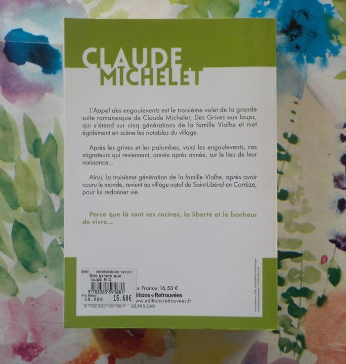 L'appel des engoulevents T3 Des grives aux loups de Claude Michelet Ed. Retrouvées - photo numéro 2
