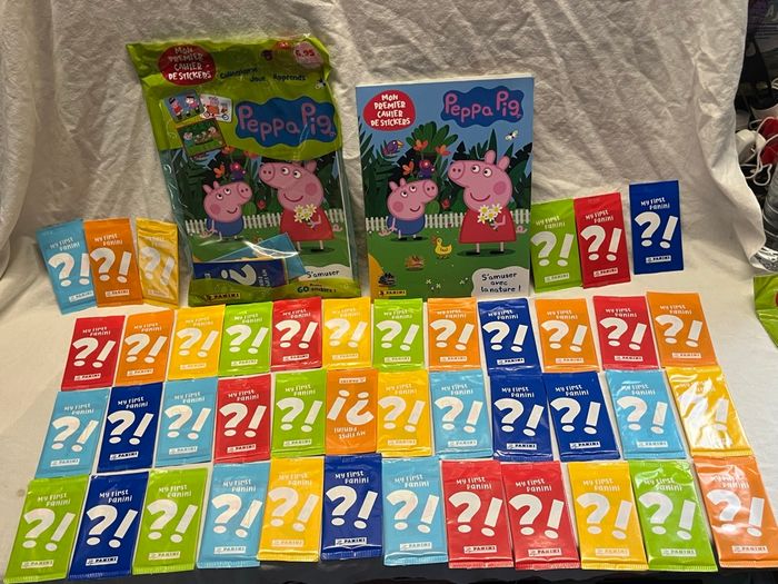 Kit panini albums + sachets de stickers Peppa Pig neufs scellés