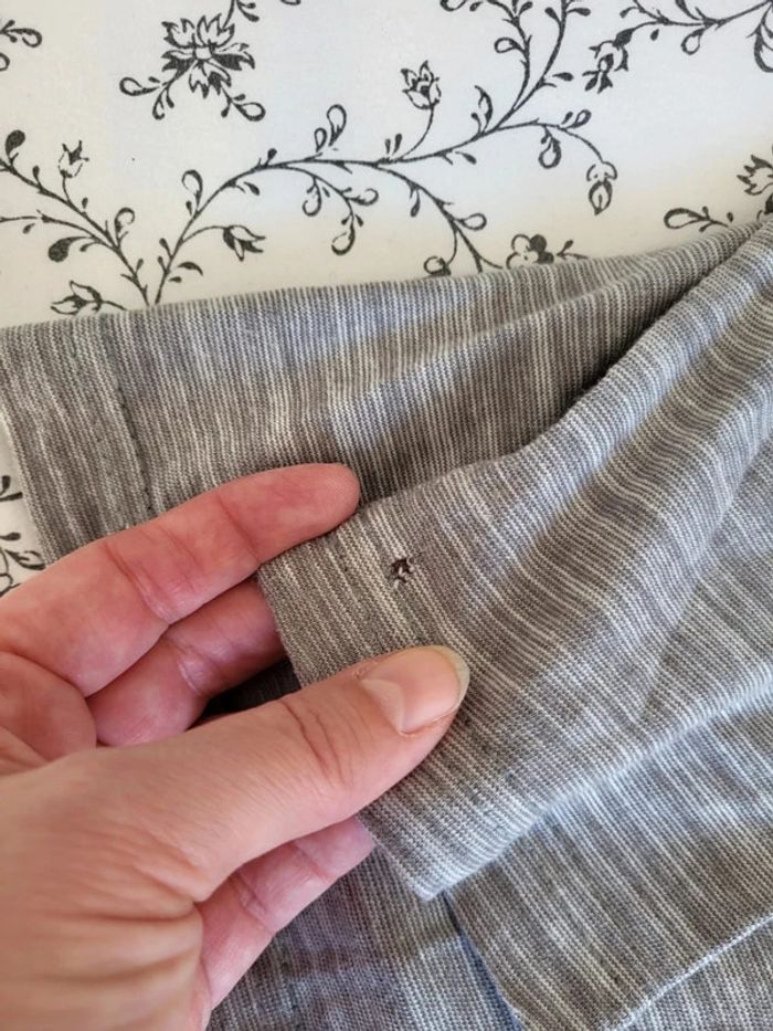 Tee shirt manches longues et col montant avec coudieres S Gabaneli gris - photo numéro 4