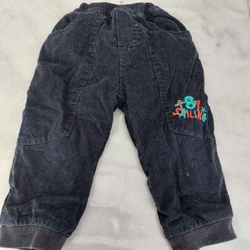 Pantalon doublé garçon bleu