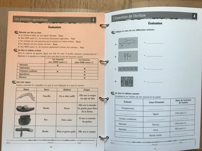 Histoire CM1 - CM2  la Préhistoire - l'Antiquité - 5 documents + fichier + posters + guide - photo numéro 5
