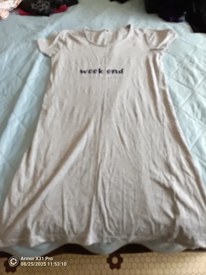 Chemise de nuit grise 38