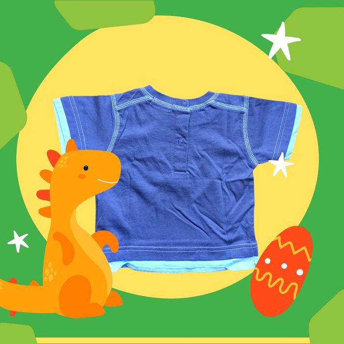 T-shirt bleu bébé garçon taille 9 mois - photo numéro 2