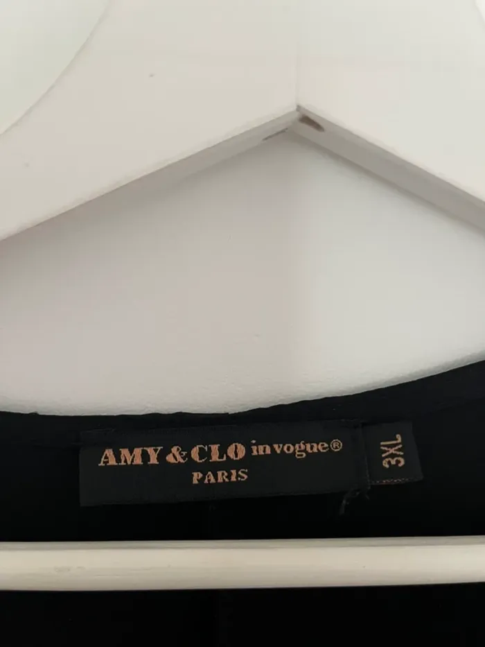 Blouse manches longues noir et doré - photo numéro 4