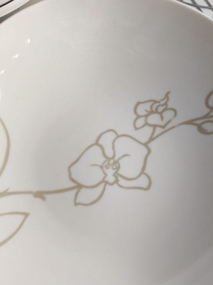 Assiettes creuses orchidée - photo numéro 3