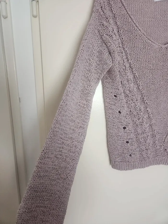 Joli pull lavande Promid femme taille 2 automne hiver - photo numéro 2