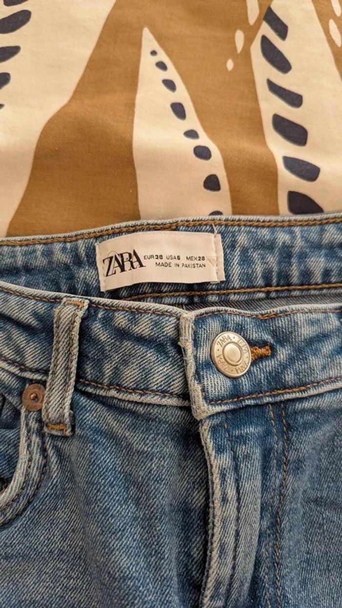 jeans droit Zara bleu taille 38 - photo numéro 3
