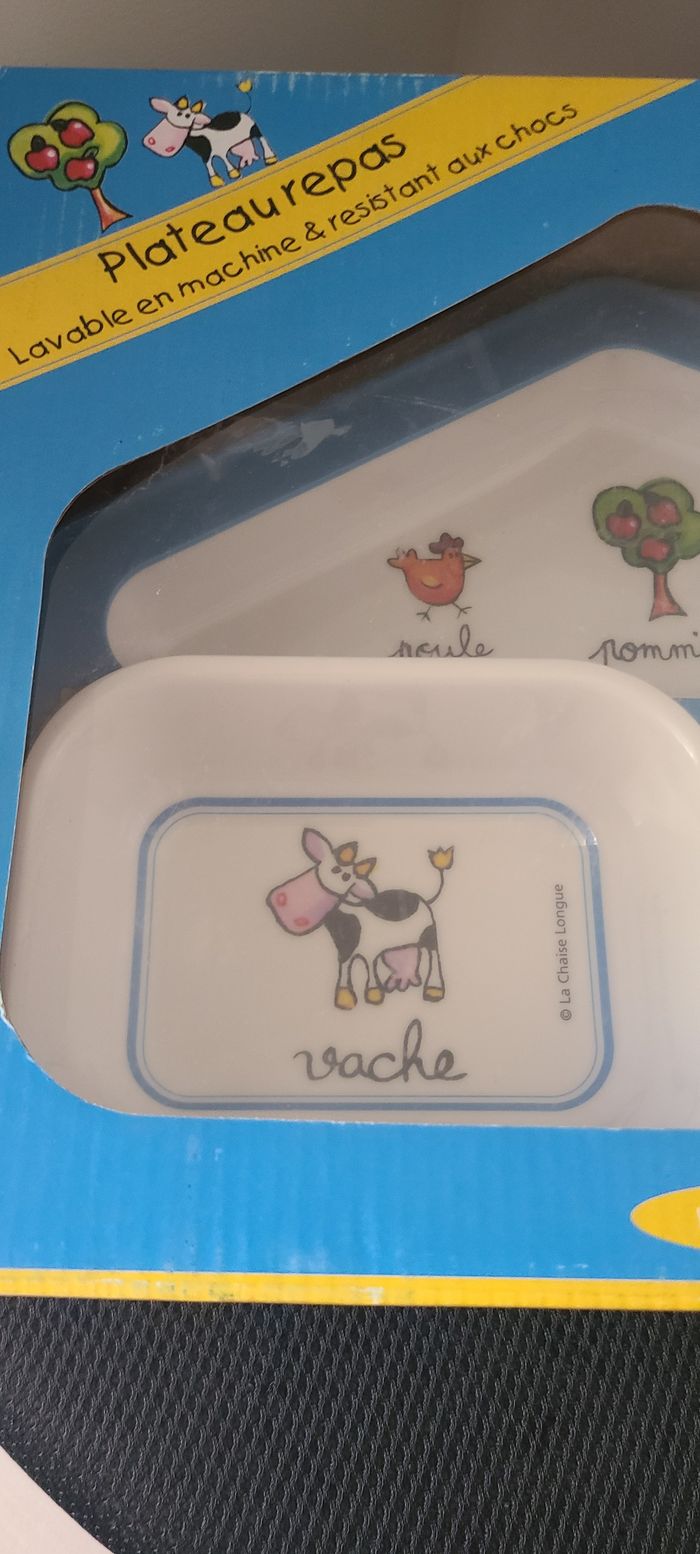 Coffret repas mélamine ferme 4 pièces pour enfant - La Chaise Longue - photo numéro 3