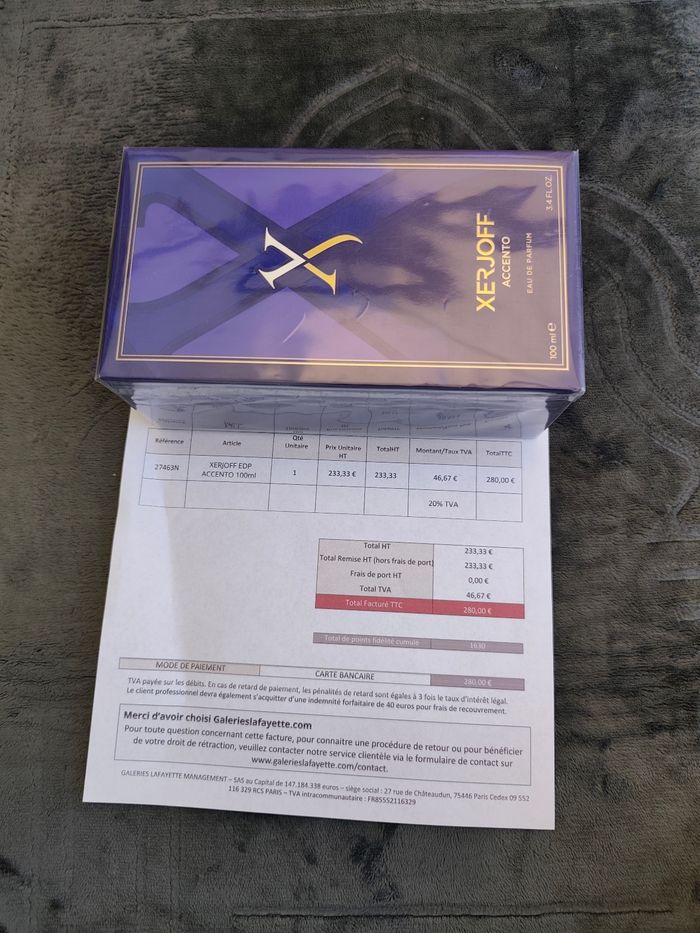 Eau de parfum xerjoff accento 100 ml avec facture - photo numéro 4