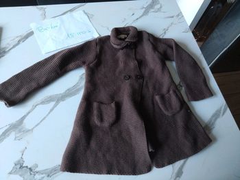 Gilet épais marron hiver long et épais bébé 18 mois