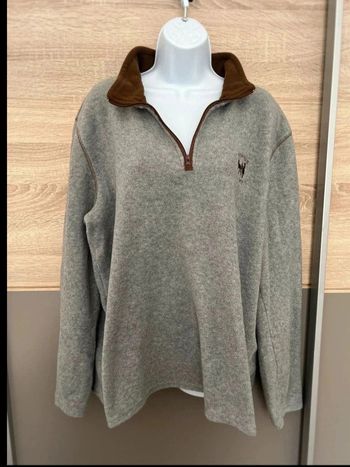 Pull gris et marron