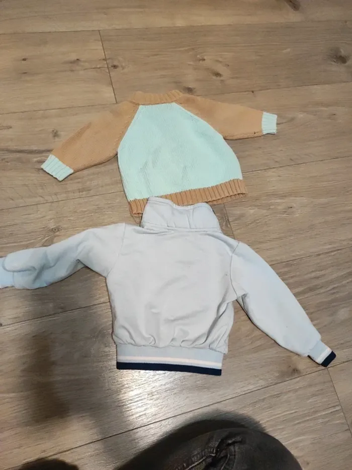 Lot deux pull zip 3mois - photo numéro 7