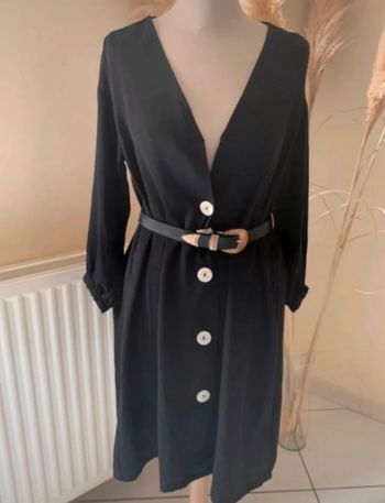 Robe à manches longues, noire, Monki