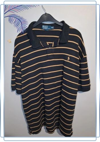 Polo Ralph lauren  noir et marron 100% coton- taille XXL - brodé (33)
