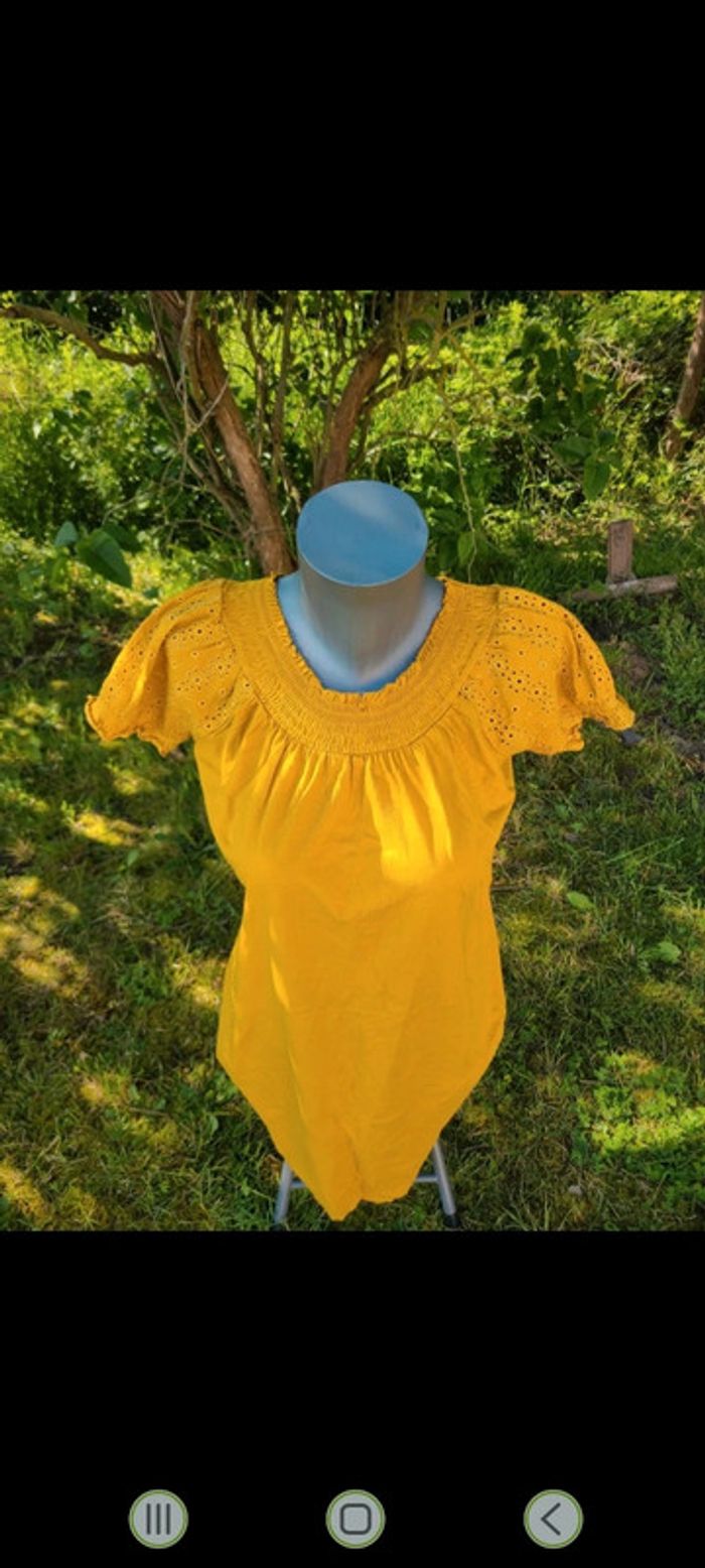 Robe moutarde été femme - photo numéro 2
