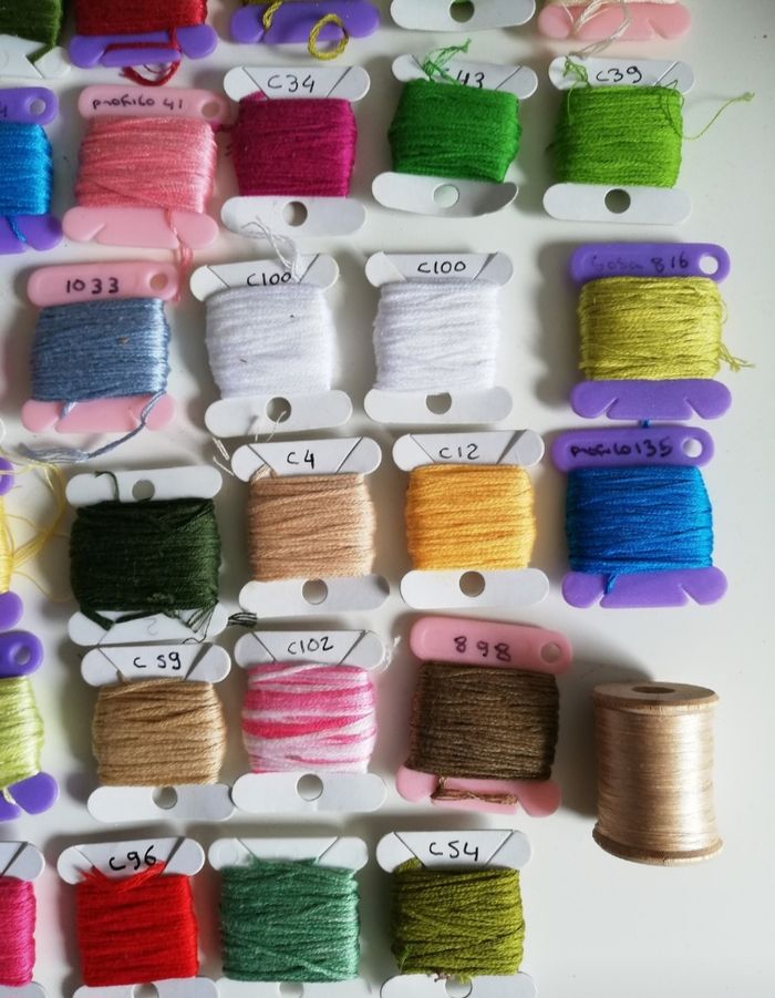 Lot de 55 fils coton point de croix point compté ou autre - photo numéro 7