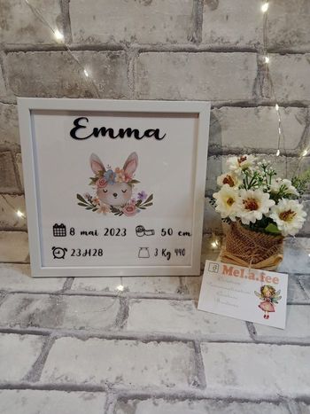 Cadre naissance personnalisé