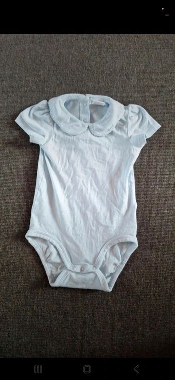 Body à col manches courtes H&M 9mois 74cm 👻