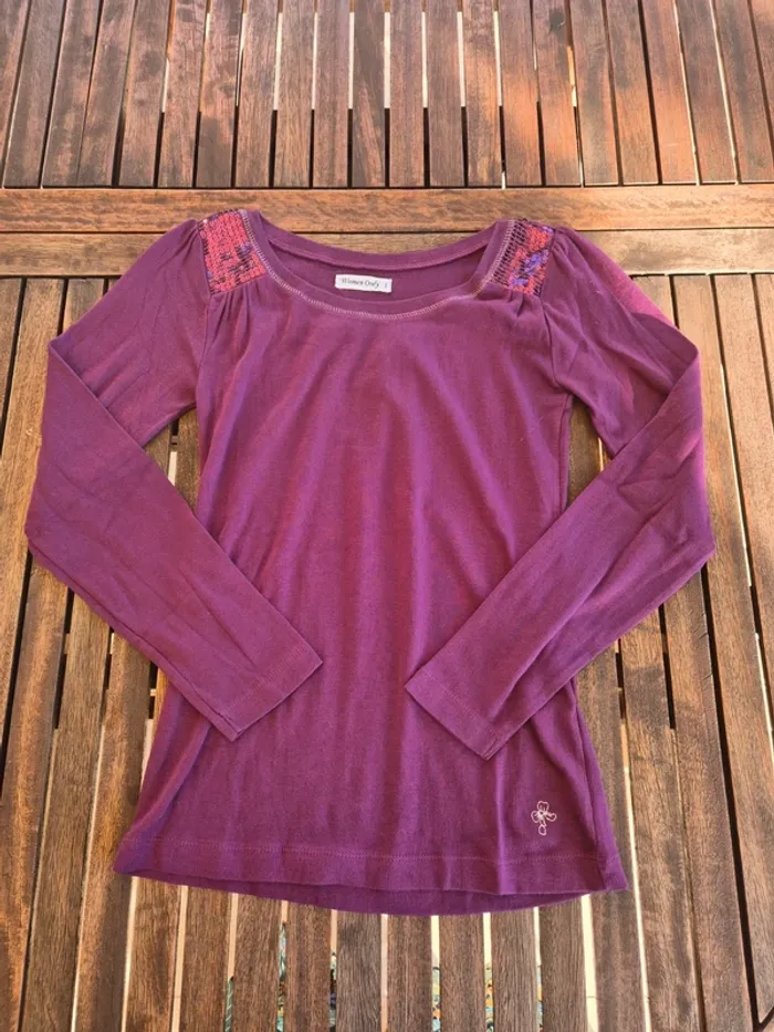 Top violet a sequins Women Only T.38 - photo numéro 3