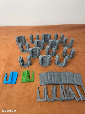 Lot 14 portes type SciFi pour jeu de figurine 32mm - Zombicide