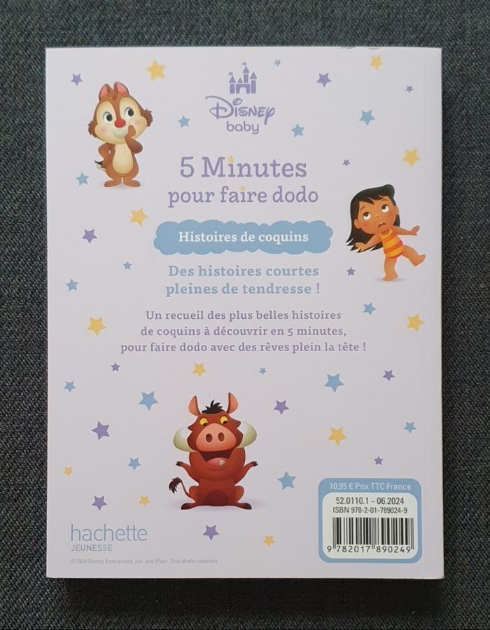 Grand Album illustré "5 Minutes pour faire Dodo - Histoires de Coquins" (Dès 18 mois) / Disney - photo numéro 2