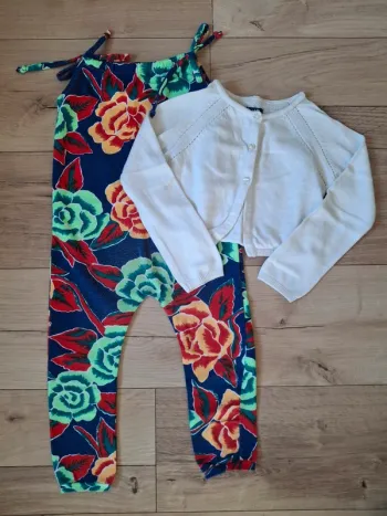 Salopette et gilet 3 ans