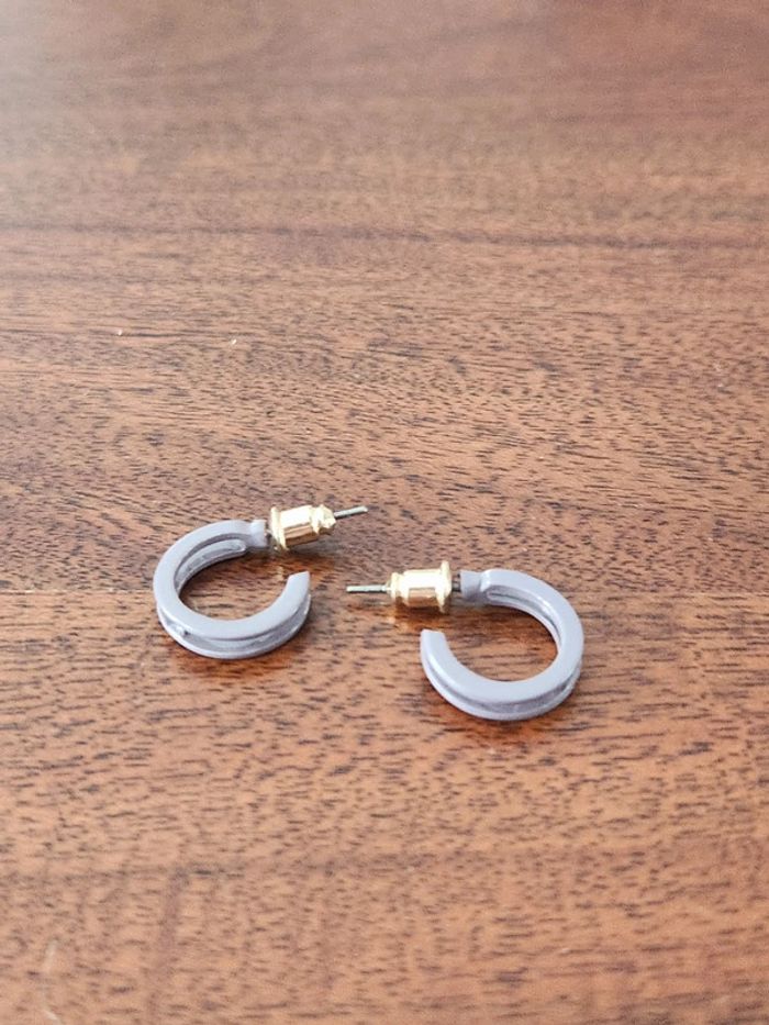 Paire Boucles D'oreilles Violettes Promod - photo numéro 2