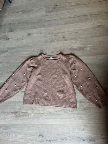 Pull beige à perle