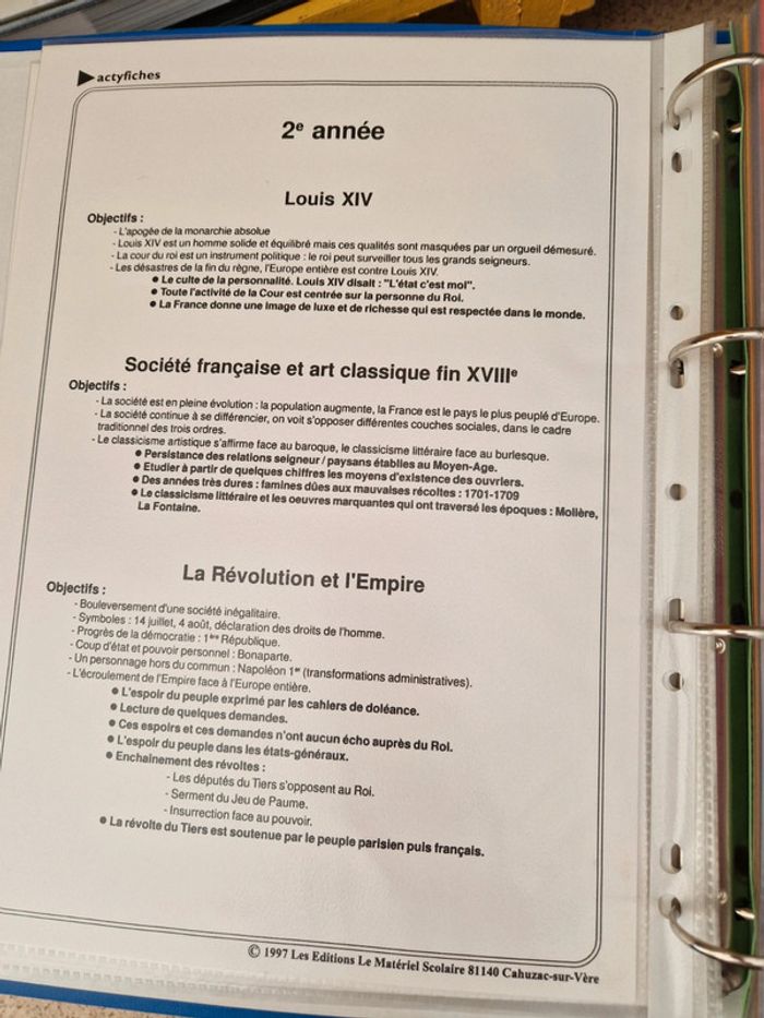 Classeur histoire cycle3 - photo numéro 7