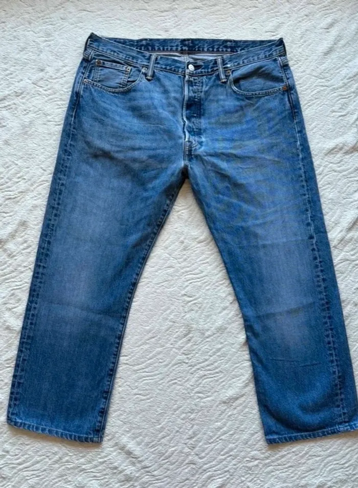 Jean Levi’s 501 bleu homme coupe relaxed droite ample taille W38 48 XL - photo numéro 4