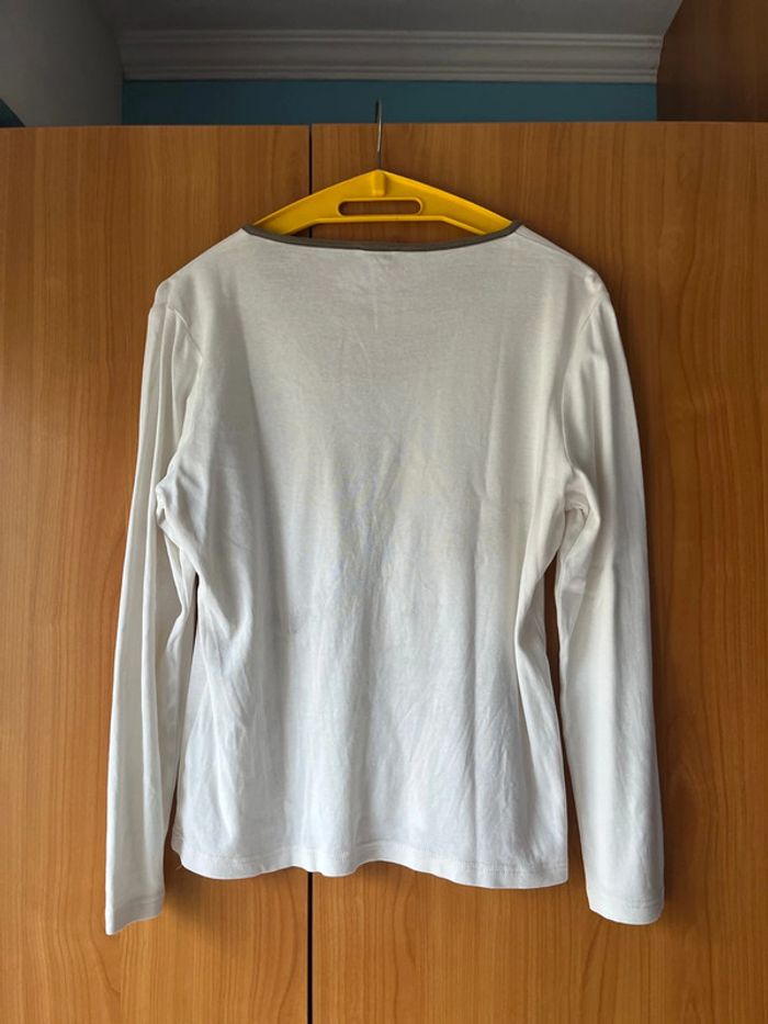 Top blanc à manches longues taille 46/48 - photo numéro 7